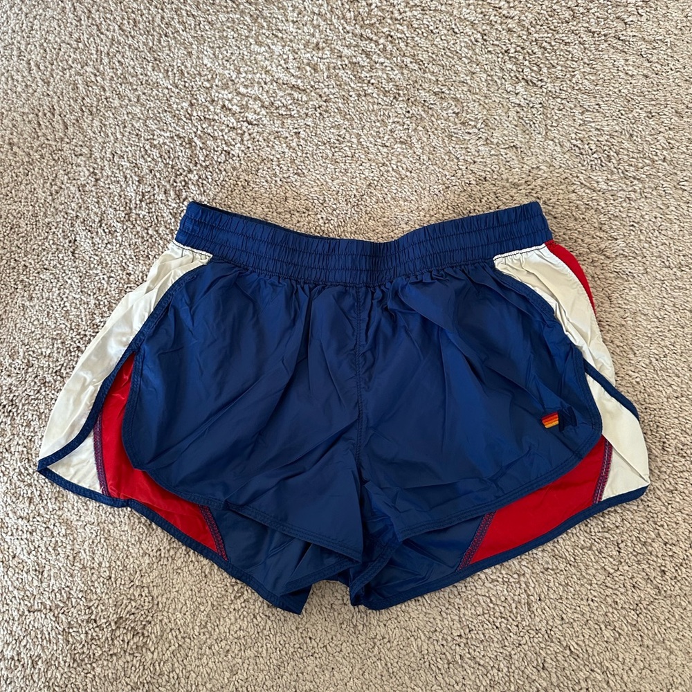 Aviator Nation Blue and Red Athletic Shorts